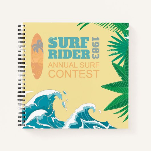 Surf Rider Surf Contest |1983 Notizblock (Vorderseite)