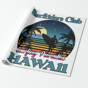 Surf riders Club, Surfparadies, Hawaii Geschenkpapier