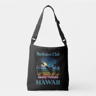 Surf riders Club, Surfparadies, Hawaii Tragetaschen Mit Langen Trägern