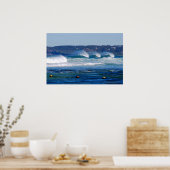 Surf Rolling in - Newcastle Beach NSW Australien Poster (Küche)