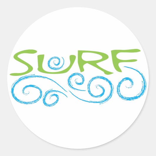 SURF RUNDER AUFKLEBER (Vorderseite)