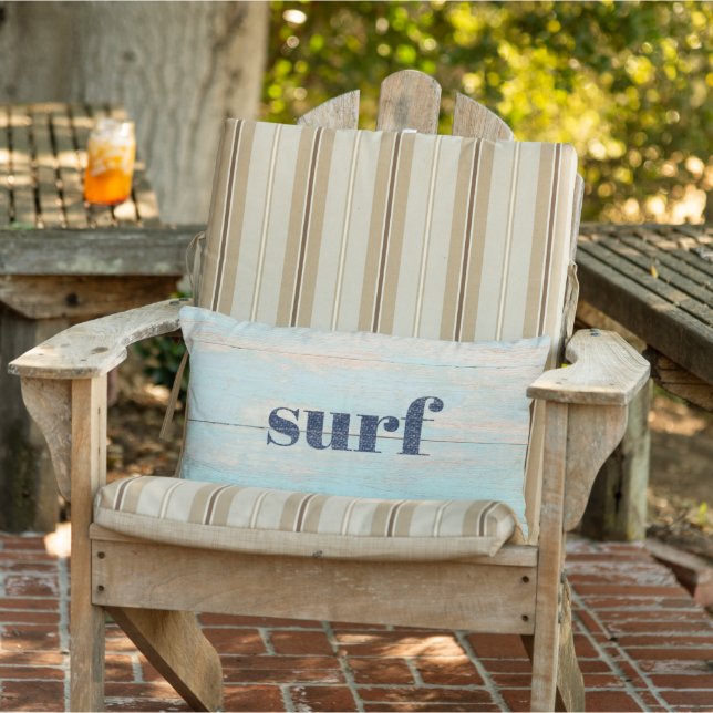 Surf Rustic Wood Beach Coastal Pool Gartensitzplat Kissen Für Draußen (Stuhl )