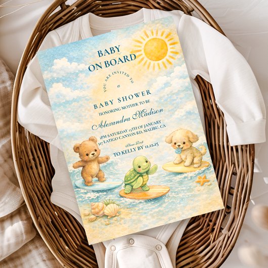 Surf’s Up Baby Shower Einladung