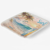 Surf’s Up Retro Beach Birthday Party  Pappteller (Gewinkelt)