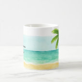 Surf Sand Palm Tree Kaffee Kaffeetasse (Mittel)