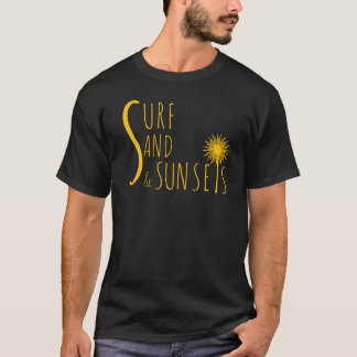 Surf Sand Sonnenuntergänge  Strand Vibes T-Shirt