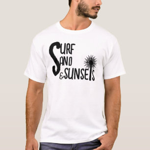 Surf Sand Sonnenuntergänge Strand Vibes T-Shirt