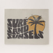 Surf Sand Sunsets Beach Life Palm Tree Puzzle (Horizontal)