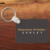 Surf Sand Sunsets Beach Life Palm Tree Schlüsselanhänger (Rückseite)