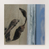 Surf Sand und Driftwood West Coast Landschaftsstra Puzzle (Horizontal)