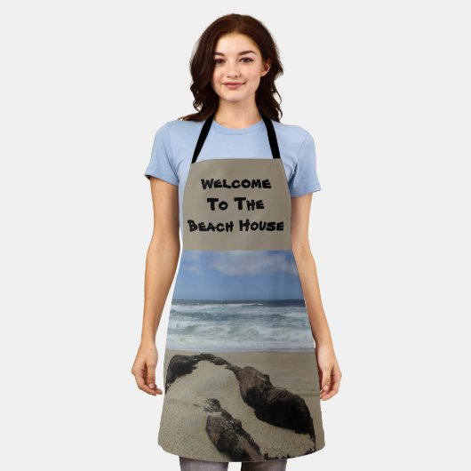 Surf Sand und Driftwood West Coast Landschaftsstra Schürze (Getragen)