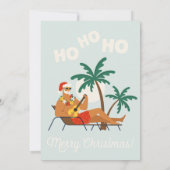 Surf Santa Claus | Virtuelle Weihnachtsfeier Einladung (Rückseite)