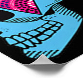 Surf-Schädel und Surfboard-Flossen-Ring - Benutzer Poster (Ecke)