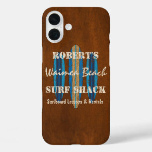 Surf-Schild Monogramm Anpassung Hawaiianische Surf iPhone 16 Plus Hülle
