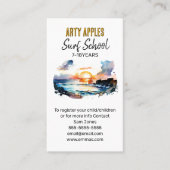 Surf School Beach - Wassersportler Visitenkarte (Vorderseite)