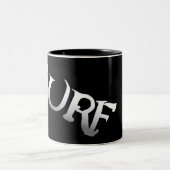 Surf schwarz geneigt zwei Töne Tasse (Mittel)