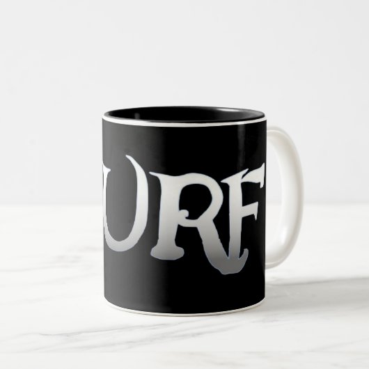 Surf schwarz zwei Töne Tasse (VorderseiteRechts)