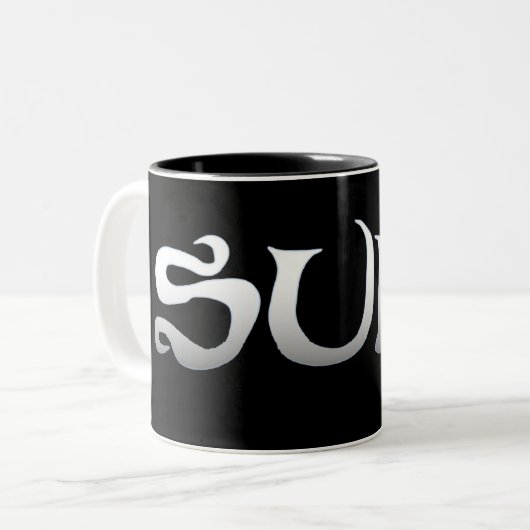 Surf schwarz zwei Töne Tasse (Vorderseite Links)