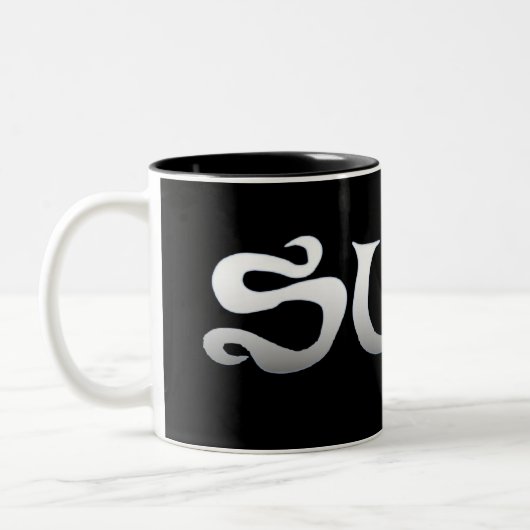 Surf schwarz zwei Töne Tasse (Links)