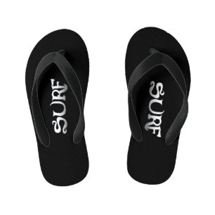 Surf schwarze Kleinkind Flip Flops Kinderbadesandalen