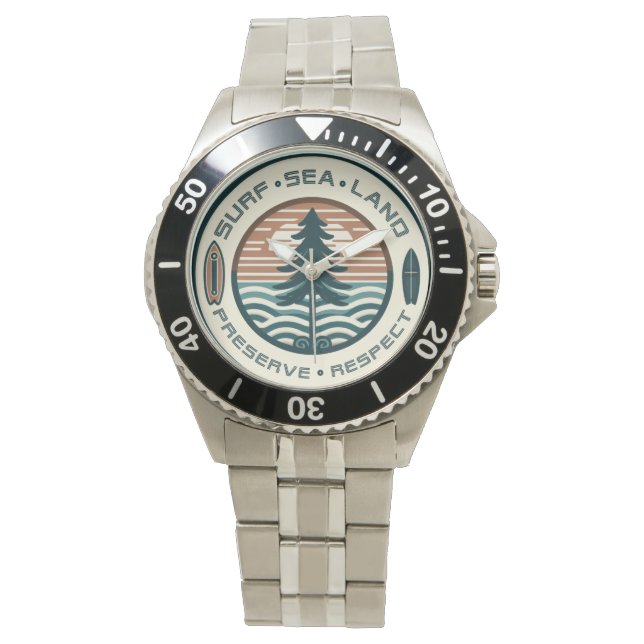 Surf-, See-, Land- und Respektüberwachung Armbanduhr (Vorderseite)