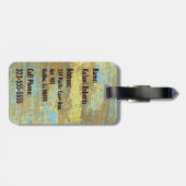 Surf Shack Hawaiian Hula Girl Imitate Wood Gepäckanhänger (Rückseite horizontal)