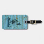 Surf Shack Hawaiian Imitate Wood Gepäckanhänger (Vorderseite horizontal)