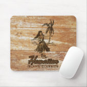 Surf Shack Hawaiian Imitate Wood Mousepad (Mit Mouse)