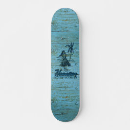 Surf Shack Hawaiian Imitate Wood Skateboard