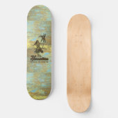 Surf Shack Hawaiian Imitate Wood Skateboard (Vorderseite)