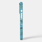 Surf Shack Hawaiian Imitate Wood Türkis Case-Mate iPhone Hülle (Rückseite / Links)