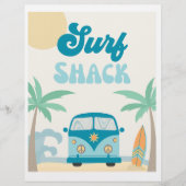 Surf Shack Sign | Signatur für Surf-Party | Beach (Vorderseite)