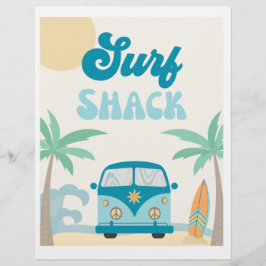 Surf Shack Sign | Signatur für Surf-Party | Beach 