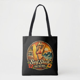 Surf Shack Surfer Pin-Up   Reite die Wellen Strand Tasche