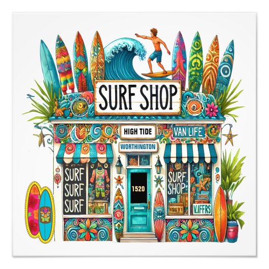 SURF SHOP FOTODRUCK (Vorne)