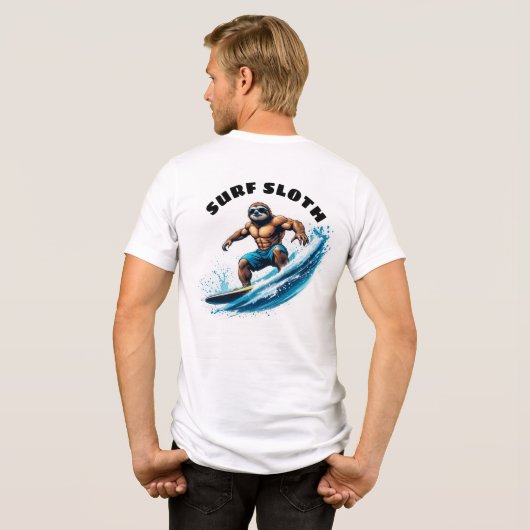 Surf Sloth Tri-Blend Shirt (Rückseite voll)