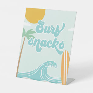 Surf Snacks Surf's Up Beach Geburtstagsnahrung Sockelschild