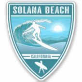 Surf Solana Beach California Aufkleber (Vorderseite)
