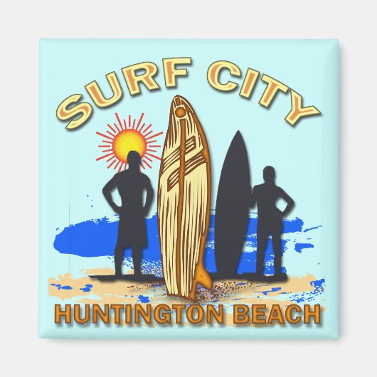 SURF STADT HUNTINGTON BEACH MAGNET (Vorne)