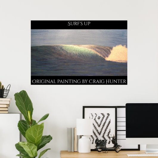 Surf steht auf poster (Heimbüro)