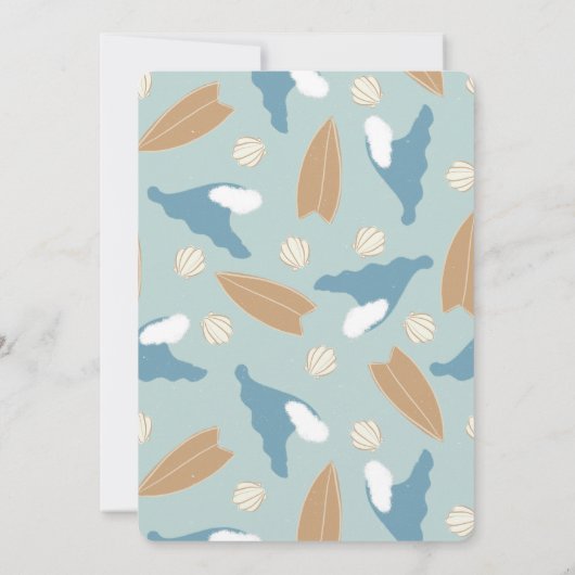 Surf Summer Boy Geburtstag Einladung (Rückseite)