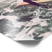 Surf Summer Sunset Fotodruck (Ecke)