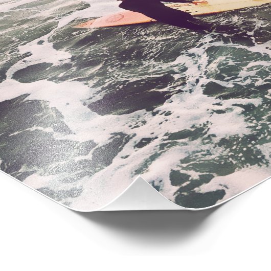 Surf Summer Sunset Fotodruck (Ecke)