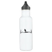 Surf Surf Heartbeat Line Funny Geschenke Edelstahlflasche (Rechts)