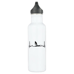 Surf Surf Heartbeat Line Funny Geschenke Edelstahlflasche