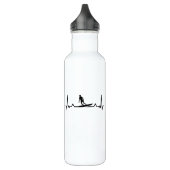 Surf Surf Heartbeat Line Funny Geschenke Edelstahlflasche (Links)
