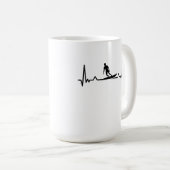 Surf Surf Heartbeat Line Funny Geschenke Kaffeetasse (VorderseiteRechts)