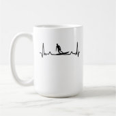 Surf Surf Heartbeat Line Funny Geschenke Kaffeetasse (Links)