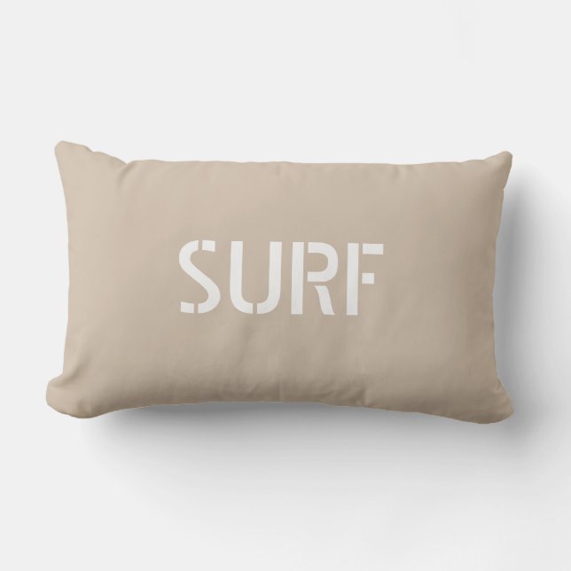 Surf Surfer Beach Beige Lendenkissen (Vorderseite)