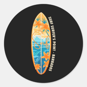 Surf Surfer's Point Rdos-Surfurlaub Runder Aufkleber